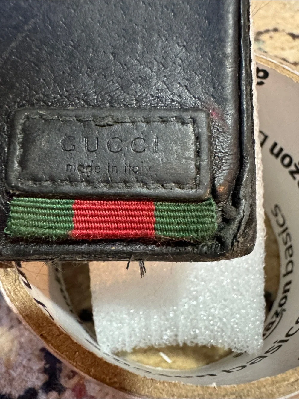 Gucci Black Leather Card Sleeve with Money Clip  WELL LOVED AND USED